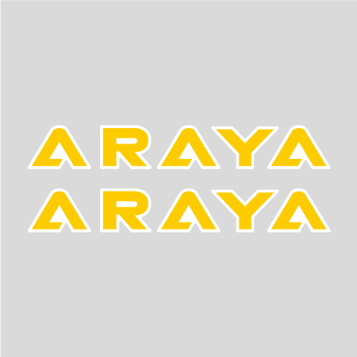 Araya Lettering Araya Letters Rim Decals (Pair) – Ape labs