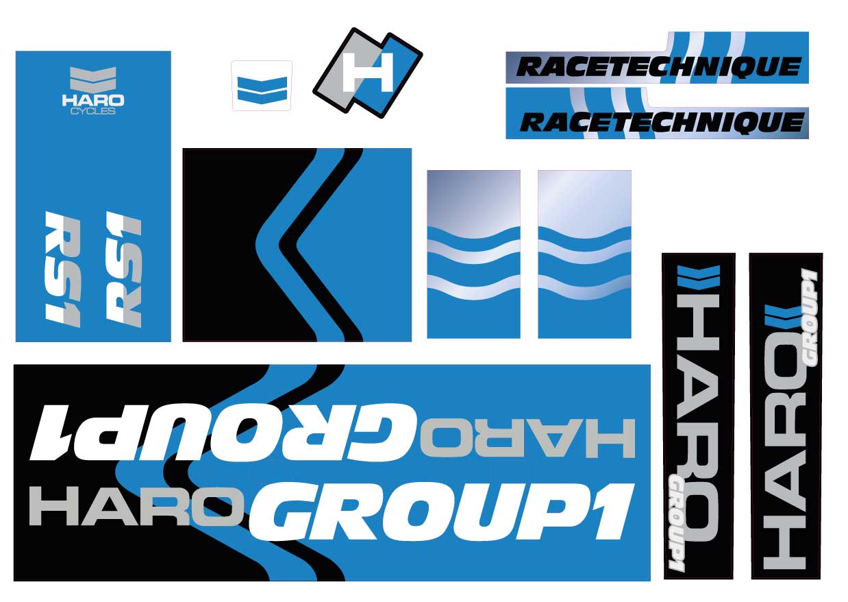 Haro Group 1 RS1 1987 Decal set