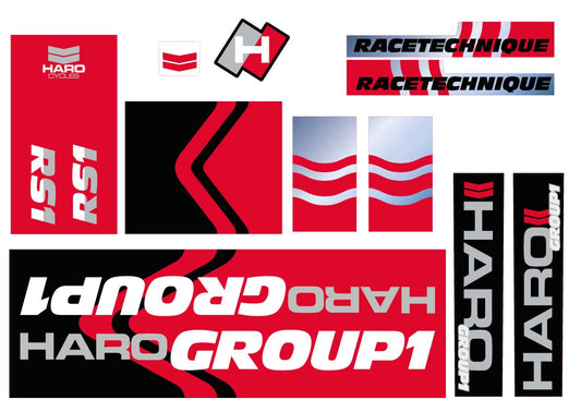 Haro Group 1 RS1 1987 Decal set