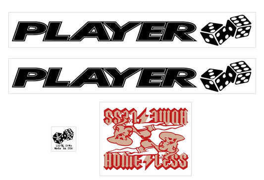 Homeless Bikes Player decal set